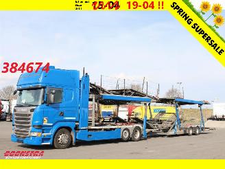 krockskadad bil vrachtwagen Scania R R450 6X2 Kassbohrer Metago Supertrans 3xBJ2015 ACC 2015/6