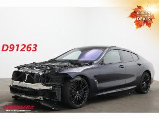 krockskadad bil auto BMW 8-serie Gran Coupé M850i xDrive M-Sport Pano ACC Ventilatie Memory B&W 2021/2