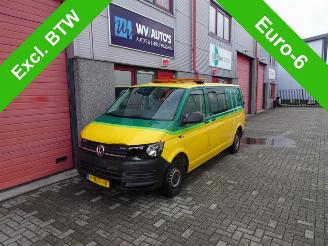 krockskadad bil bedrijf Volkswagen Transporter 2.0 TDI L2H1 DC Trendline 97888 km !!!!!!!! 2 x schuifdeur 2017/4