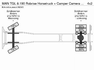 MAN TGL 8.190 Robrise Horsetruck + Camper Camera 61.047 KM! picture 44