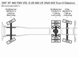 DAF XF 480 FAN VDL S-25-660 2X 2020 6X2 Euro 6 Dakairco picture 43