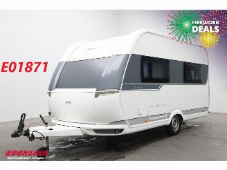 krockskadad bil caravan Hobby  400 De Luxe Mover Fietsendrager Luifel Frans Bed 2015/11