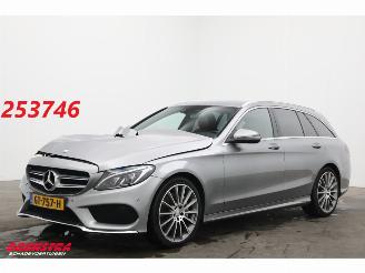 skadebil auto Mercedes C-klasse Estate 300 CDI HYBRID Prestige AMG LED Leder Burmester SHZ PDC 2015/8