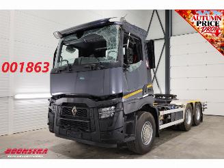 Vaurioauto  trucks Renault C 480 ACC 2X PTO Hydrauliek AJK Kip / Schiebe 6X4 144.786 km! 2023/4
