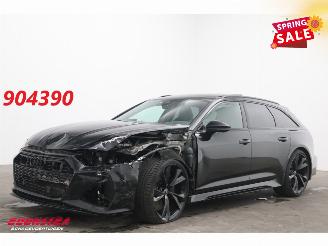 krockskadad bil auto Audi Rs6 Avant 4.0 TFSI Quattro Dynamic Pano HUD 360° AHK B&O Memory 2023/7
