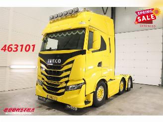 krockskadad bil vrachtwagen Iveco S-way 480 Full Air Alcoa Leder ACC Standairco 6X2 Verschiebekopplung 2022/2