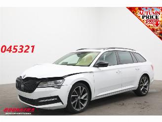 uszkodzony samochody osobowe Skoda Superb Combi 2.0 TDI 200 PK DSG SportLine LED ACC Virtual Camera LRHZ AHK 2024/5