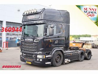 krockskadad bil vrachtwagen Scania R R580 V8 Full Air Standairco Leder 6X2 Euro 6 2014/7
