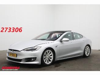 skadebil auto Tesla Model S 100D Pano Schuif/kantel Clima Navi Memory Leder SHZ LrHZ Cruise Camera PDC 2018/11
