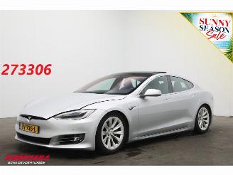 skadebil auto Tesla Model S 100D Pano Schuif/kantel Clima Navi Memory Leder SHZ LrHZ Cruise Camera PDC 2018/11