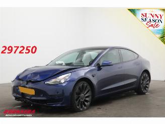 Coche accidentado Tesla Model 3 Performance AWD 75 kWh Pano Navi Cruise Clima Memory Leder SHZ LrHZ Camera PDC 2021/8