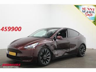 skadebil auto Tesla Model Y Performance AWD 75 kWh Pano ACC Memory Leder SHZ LrHZ Camera PDC 2024/6