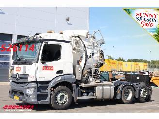 krockskadad bil vrachtwagen Mercedes Actros 2543 LS 6X2 Koks EcoVac Euro 6 124.445 Km!! 2021/11