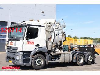 krockskadad bil vrachtwagen Mercedes Actros 2543 LS 6X2 Koks EcoVac Euro 6 124.445 Km!! 2021/11