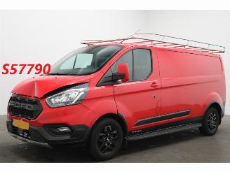 skadebil auto Ford Transit Custom 300 2.0 TDCI L2-H1 Trail Cruise Navi Airco SHZ Leder Apple/Android Camera PDC AHK 2022/6