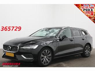 skadebil auto Volvo V-60 2.0 T8 Twin Engine AWD R-Design Pano Navi Virtual Memory Leder SHZ LrHZ Camera PDC AHK 2019/12