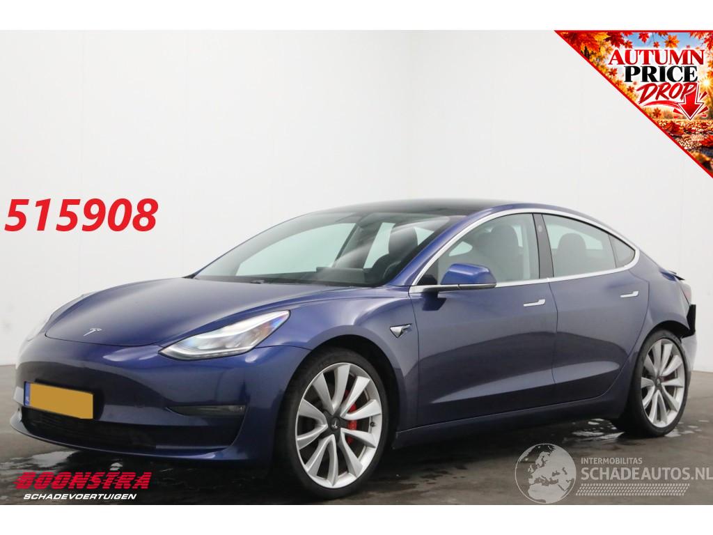 Tesla Model 3 Performance AWD 75kWh Fahrbar FSD Pano LED ACC Leder Camera SHZ
