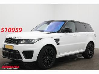 skadebil auto Land Rover Range Rover sport 5.0 V8 Supercharged SVR Pano 360° HUD Memory Meridian SHZ LrHZ Carbon 2015/2