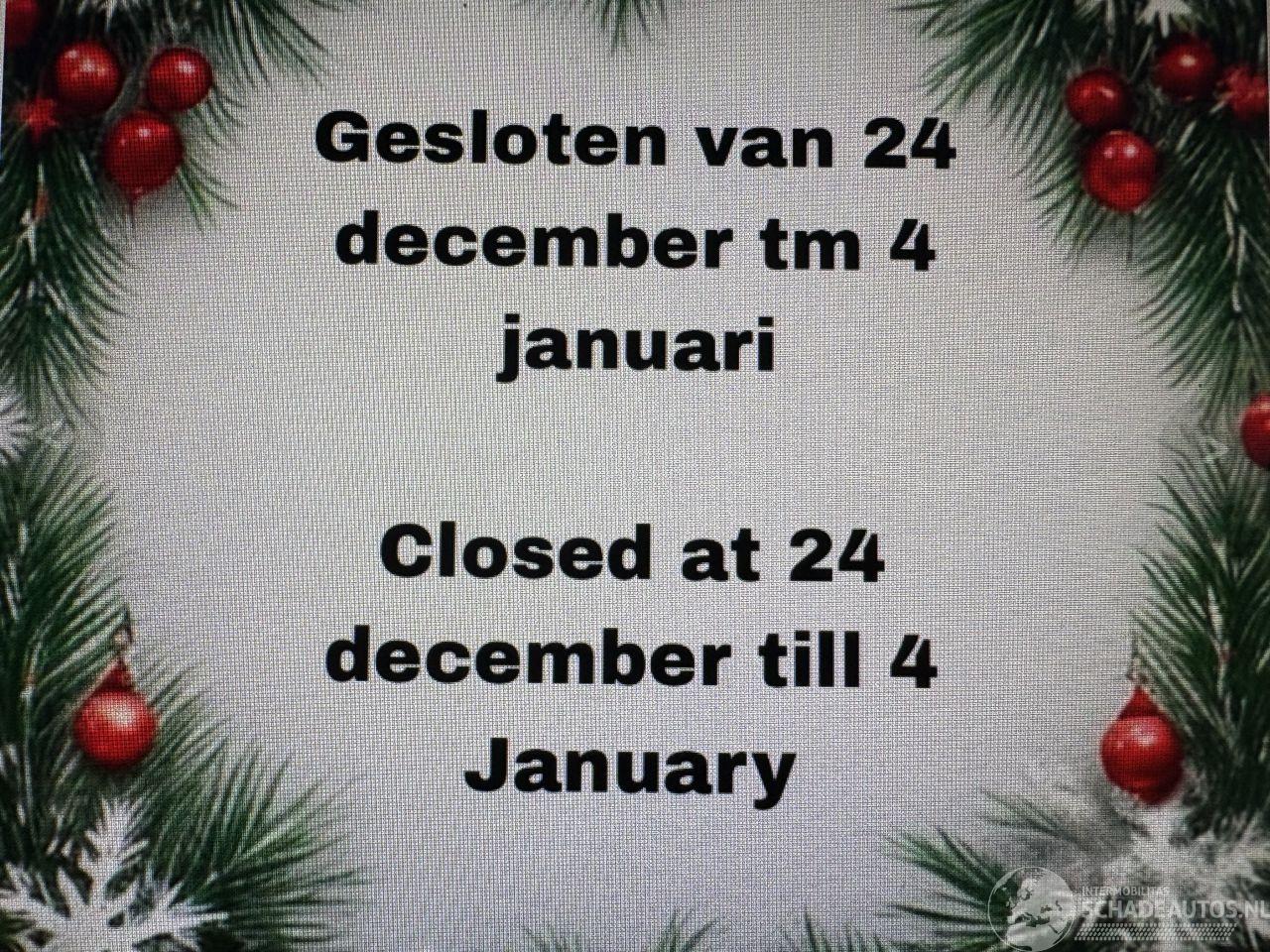 Audi A1 GESLOTEN VAN 24-12-2025 TOT EN MET 04-01-2026