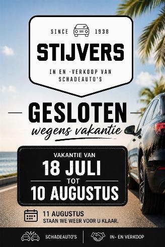 Damaged car AC  Gesloten van 18-07 tot 10-08 2026/1