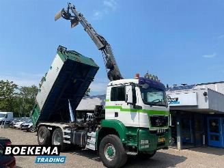 skadebil vrachtwagen MAN TGS 32.400 6X6 Hiab 166Pro Remote Kipper Widespread Euro5 2009/1