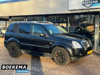 skadebil auto Ssang yong Rexton SSangYong RX 270 XVT Automaat Leer Memory Cruise Clima Sapphire 2011/6