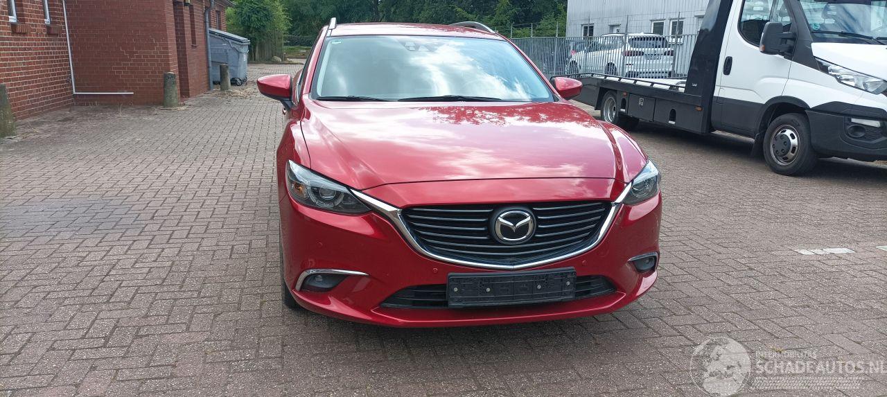 Mazda 6 Bj 2-2015 2.2 4WD Automaat Navi Led koplampen led achterlichten leren Sportstoelen met Memory keyless Entry trekhaak