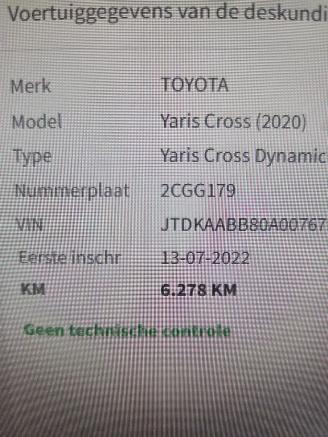 Toyota Yaris Cross 92 KW DYNAMIQ AIRCO CAMERA B.J 07-2022 6300 KM !!!! picture 22